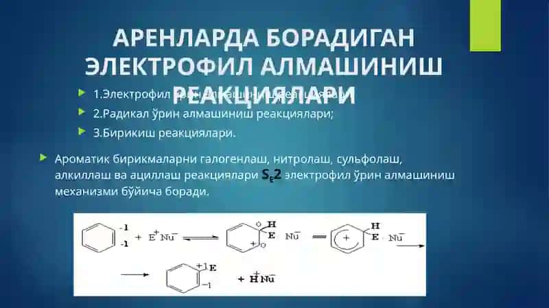 Aromatik uglevodordlar galogenlash 3