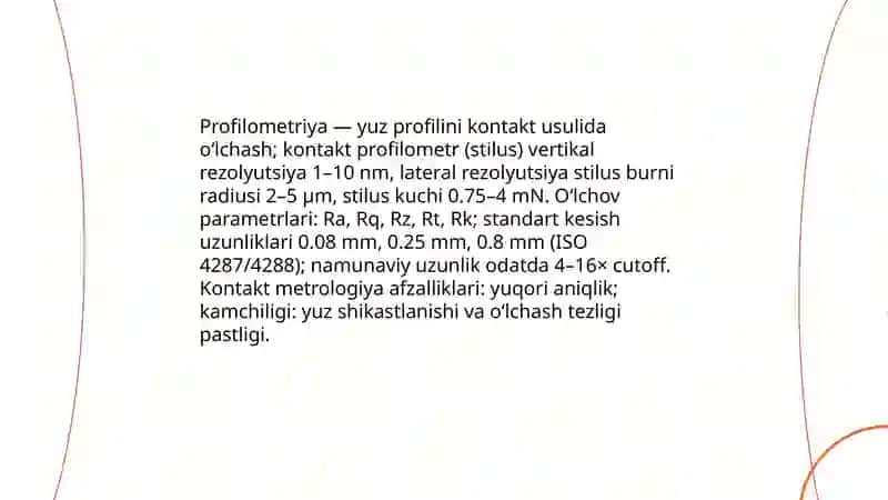 Mexanik ishlov berilgan yuza sifatini baholashning zamonaviy usullari 3