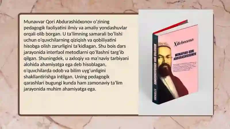 Munavvar Qori Abdurashidxonovning pedagogik qarashlari 3