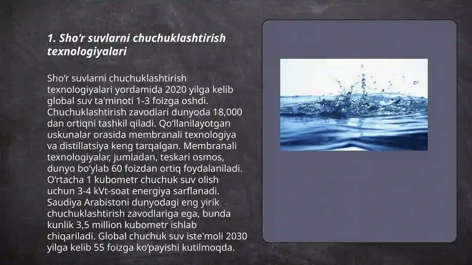 O‘zbekiston sharoitida sho‘r suvlarni chuchuklashtirish g‘oyasini yaratish 3