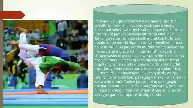 Tanlangan sport turiga yoʻnaltirishning umumiy(pedagogik , psixologik tabiy-biologik)asoslari. 3