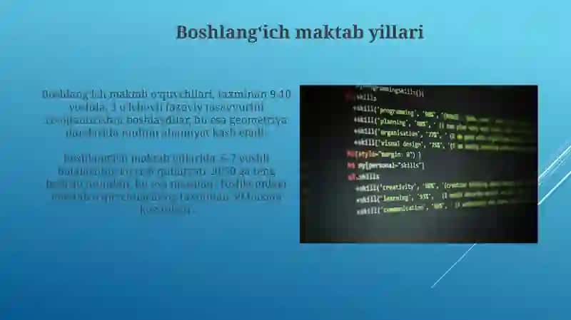 Tasviriy qobiliyatlarni rivojlantirish bosqichlari 3