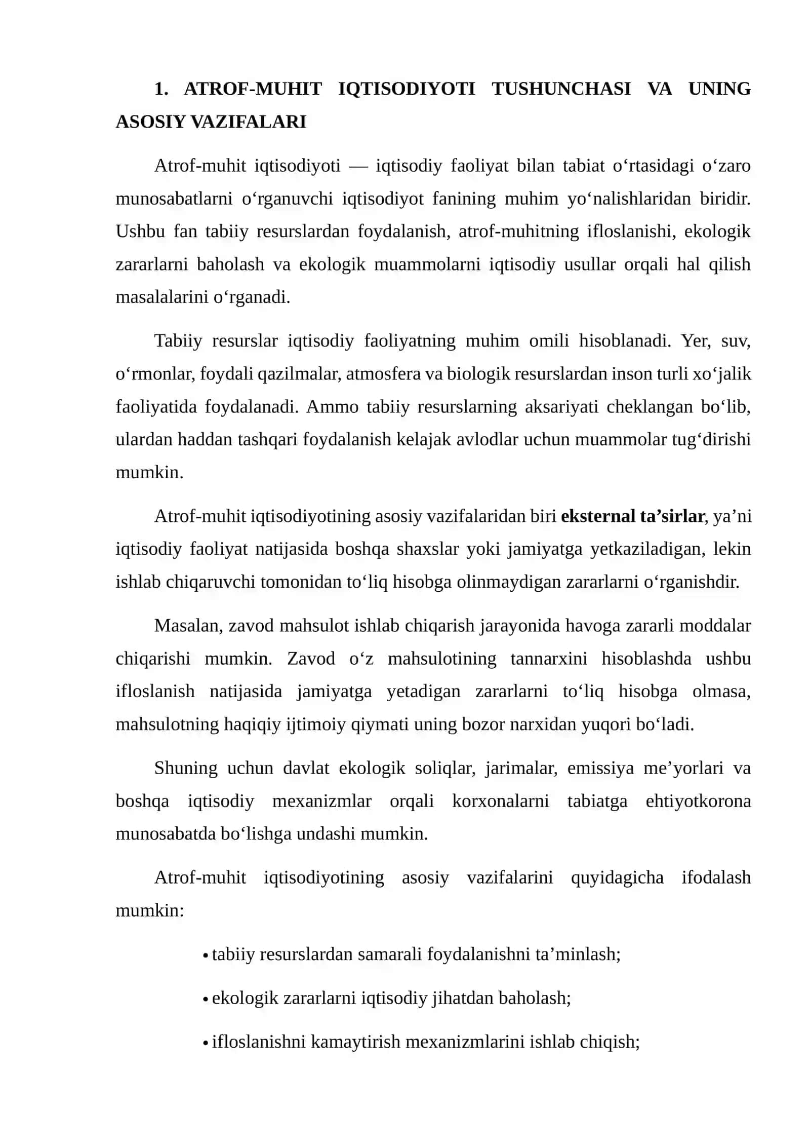 ATROF-MUHIT IQTISODIYOTI VA IQLIM O‘ZGARISHINING ISTIQBOLLARI 3