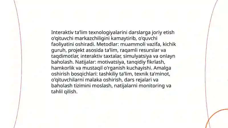 Interaktiv taʼlim texnologiyalarini darslarda joriy etish 3