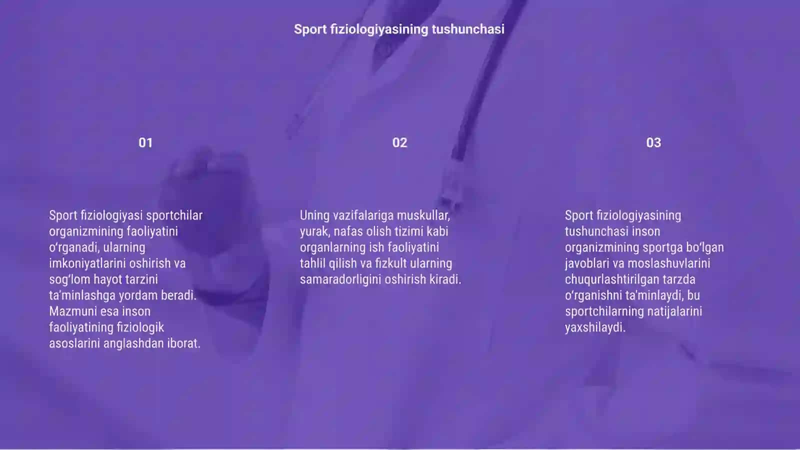 Sport fiziologiyasi uning mazmuni va vazifalari 3