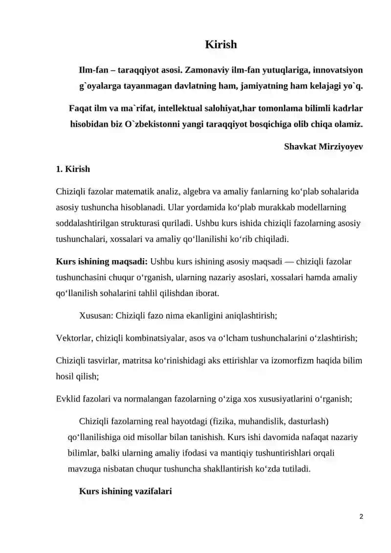 Chiziqli fazolar 3