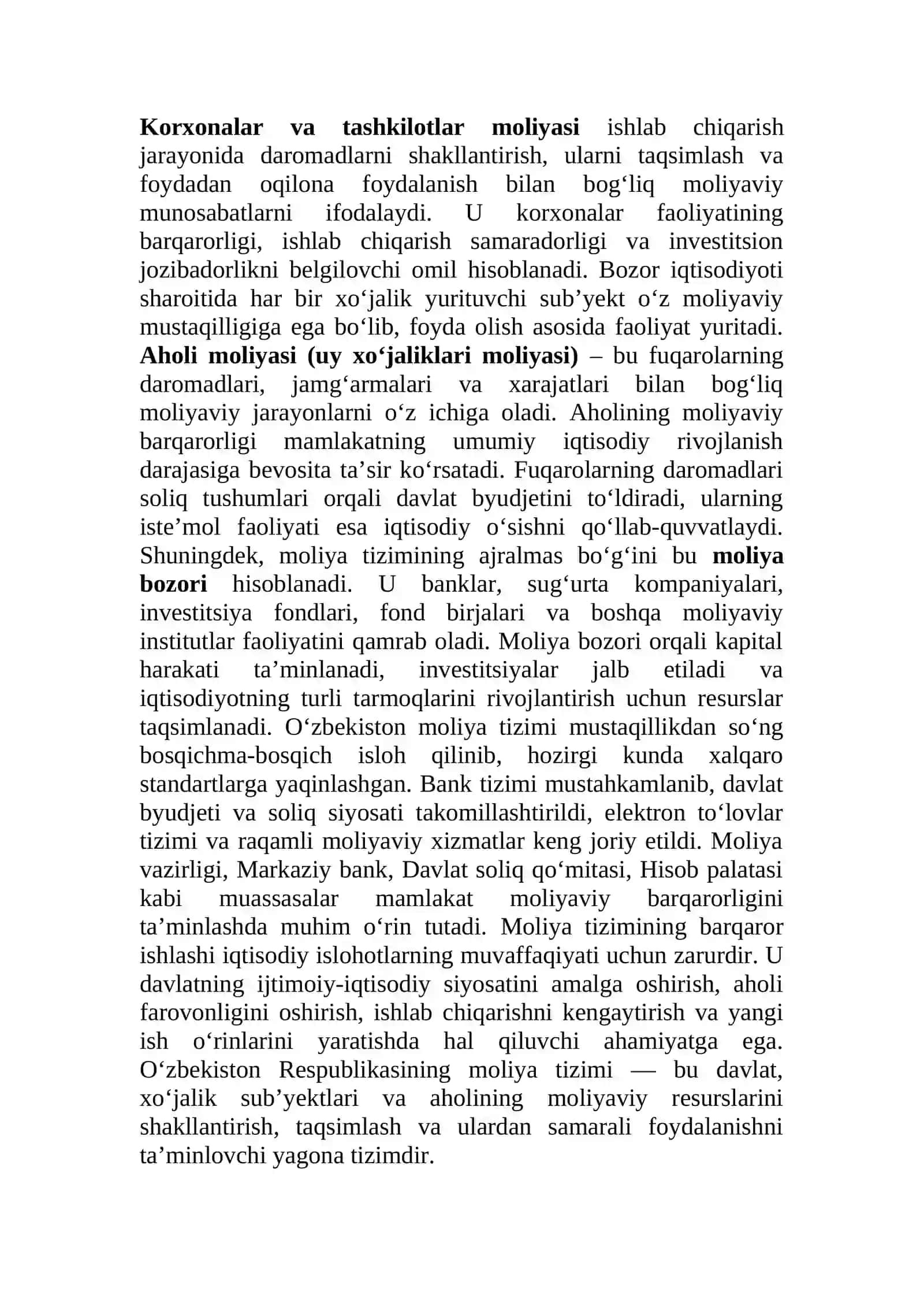 O'zbekiston Respublikasining moliya tizimi 3