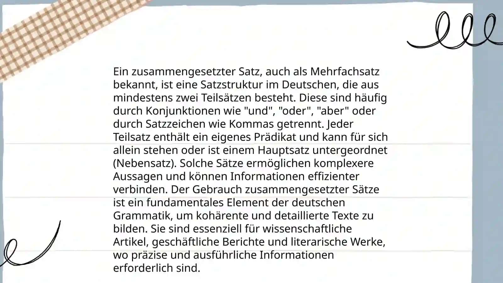 Zusammengesetzte Satz. Der Zusammengesetzte Satz und neuere Theorien 3