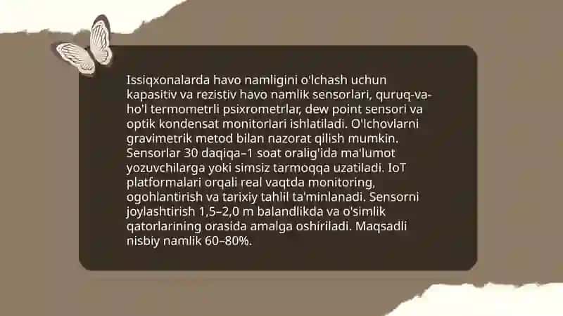 Issiqxonalarda havo va tuproq namligini tartiboti 3