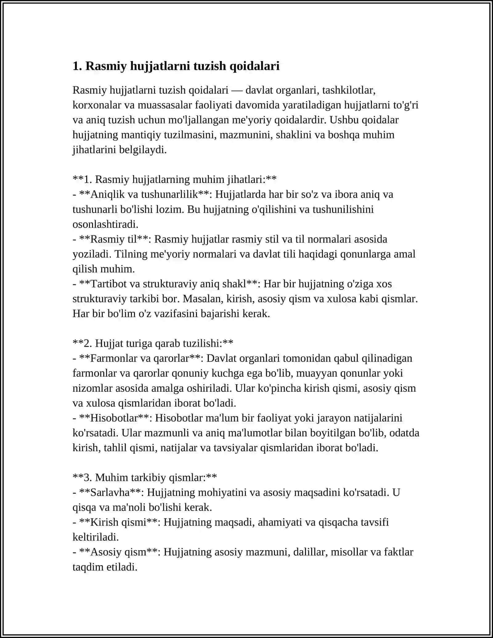AMALIY O'ZBEK TILI. DAVLAT TILIDA ISH YURITSH 3