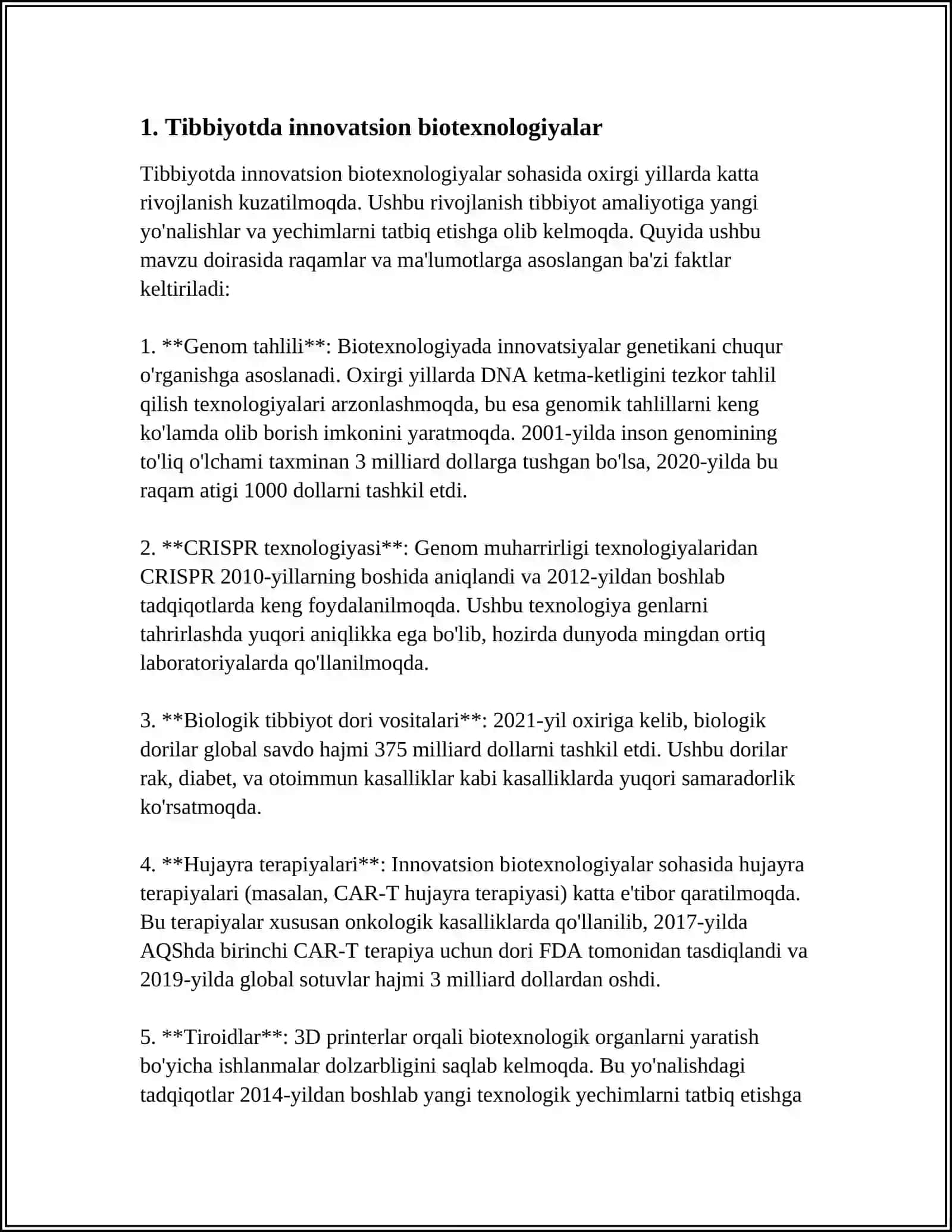 TIBBIYOT BIOLOGIYA VA FARMATSIYANING AMALIY MASALALARNI OCHIB BERISH 3