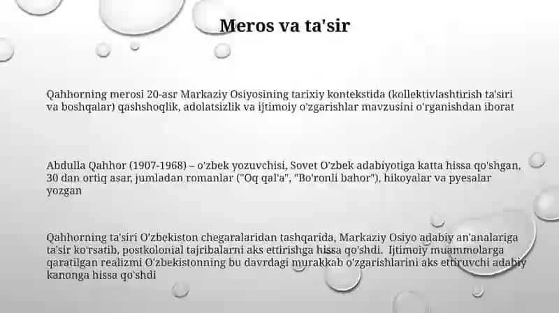 Abdulla Qahhor hayoti va ijodi 3