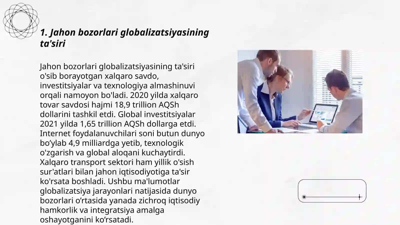 Jahon bozorlari globalizatsiyasining ta'siri 3