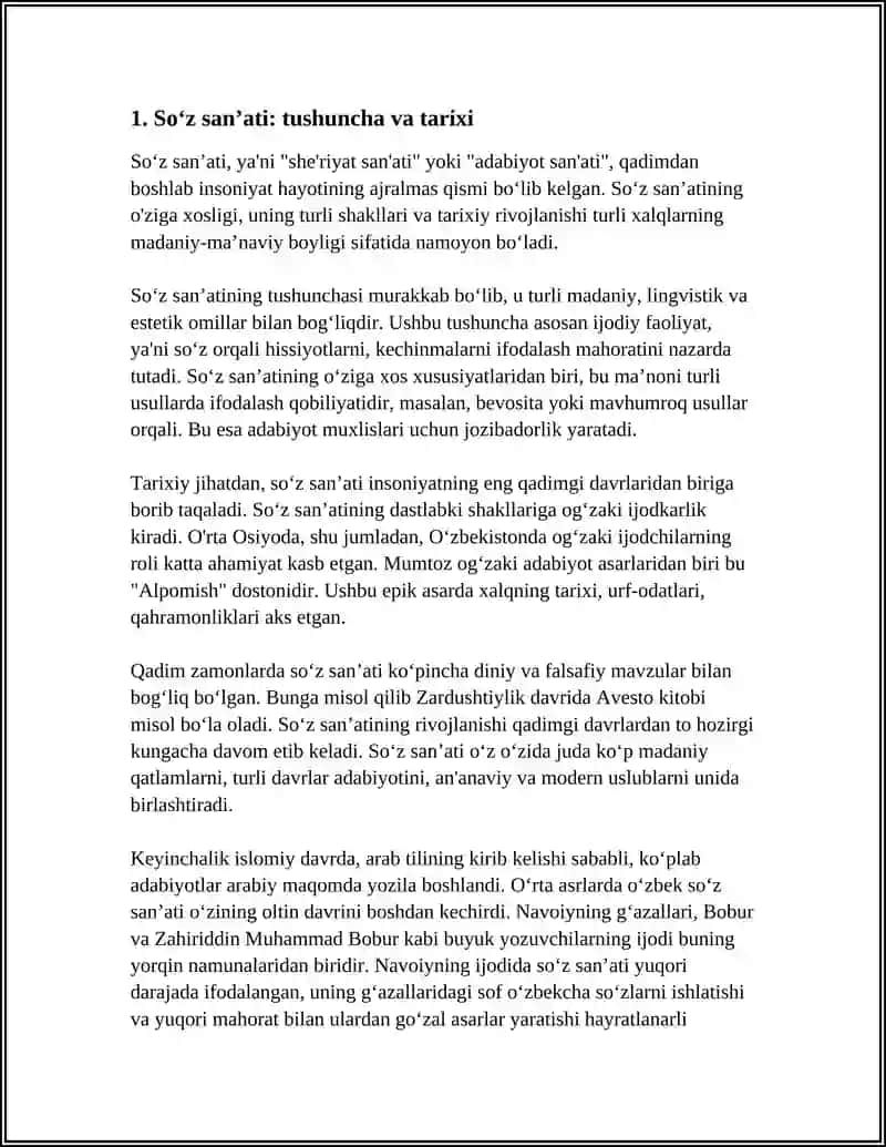 SOʻZ SANʼATI 3