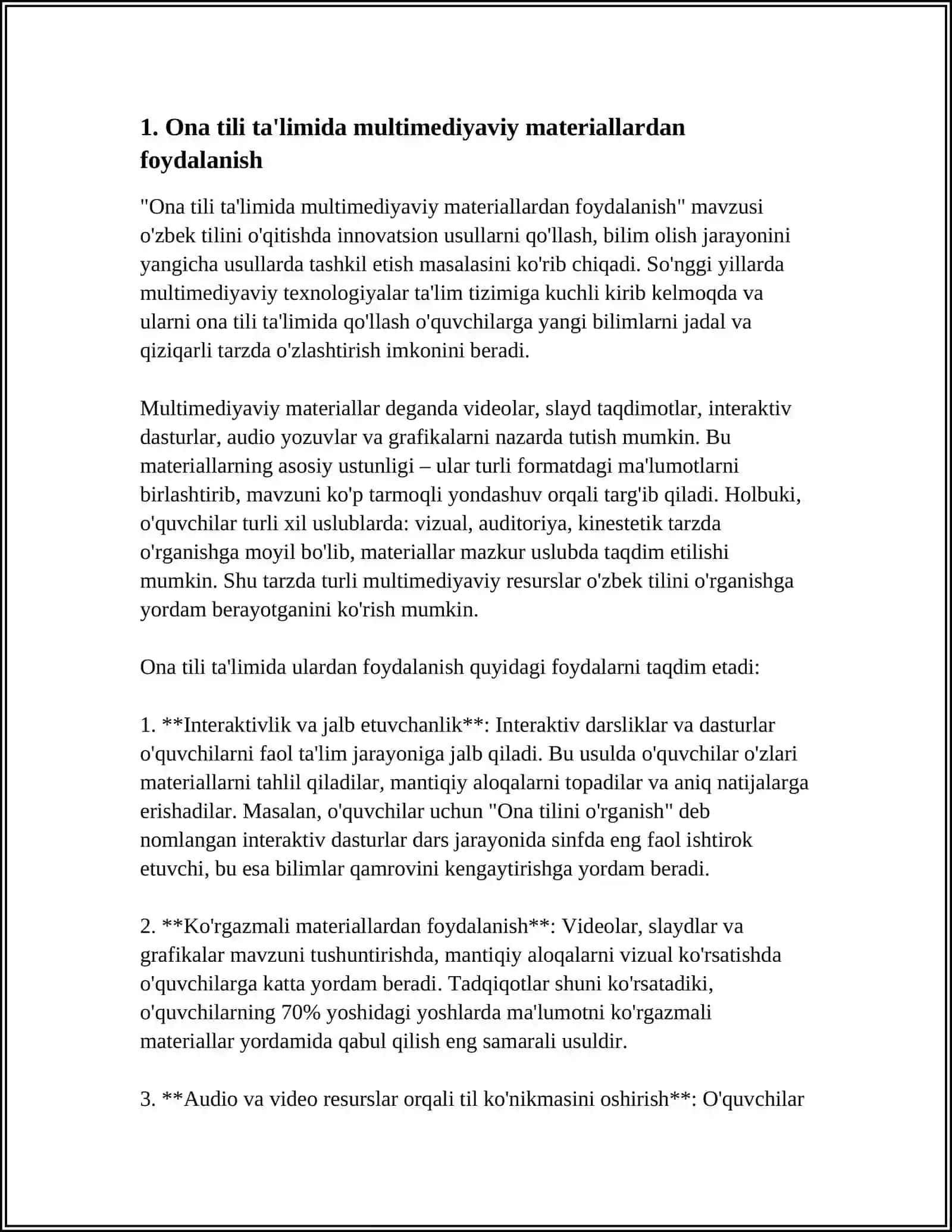 ONA TILI TA'LIMIDA QO'LLANILADIGAN INAVATSIYON VA AXBOROT KAMMUNIKATSIYA TEXNOLOGIYALARI 3