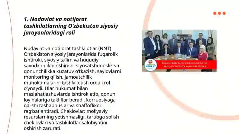 Nodavlat va no tijorat tashkilotlarning siyosiy, ijtimoiy, iqtisodiy jarayonlarda ishtiroki 3