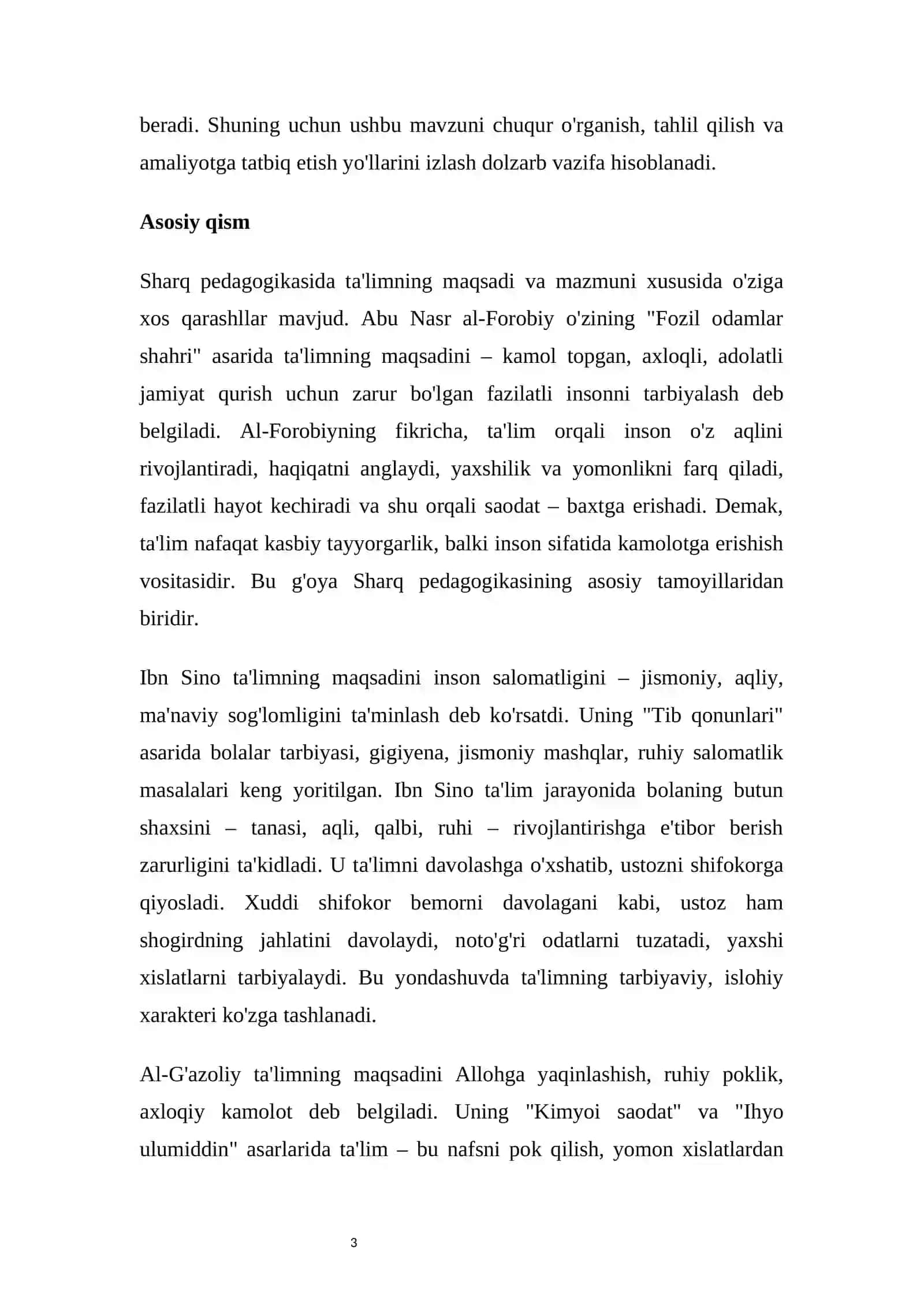 Sharq pedagogikasining o'qitishda ta'limiy-axloqiy qarashlari 3