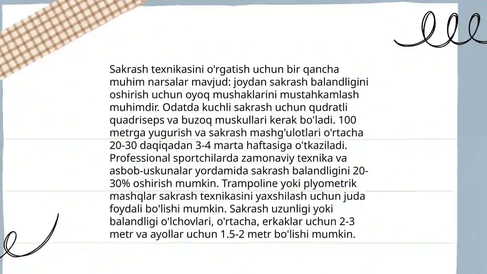 Sakrash mashqlarini o‘rgatish 3