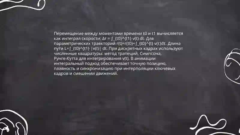 Приложения интегрального исчисления при создании движений и деформаций объектов в анимационных фильмах 3
