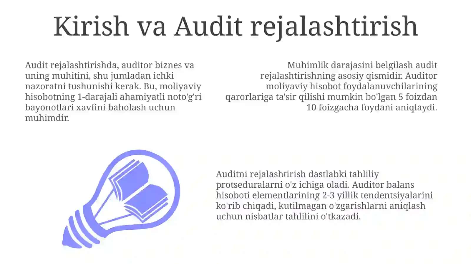 Buxgalteriya balansi auditida qo'llaniladigan auditorlik usullari va tahliliy amallari 3