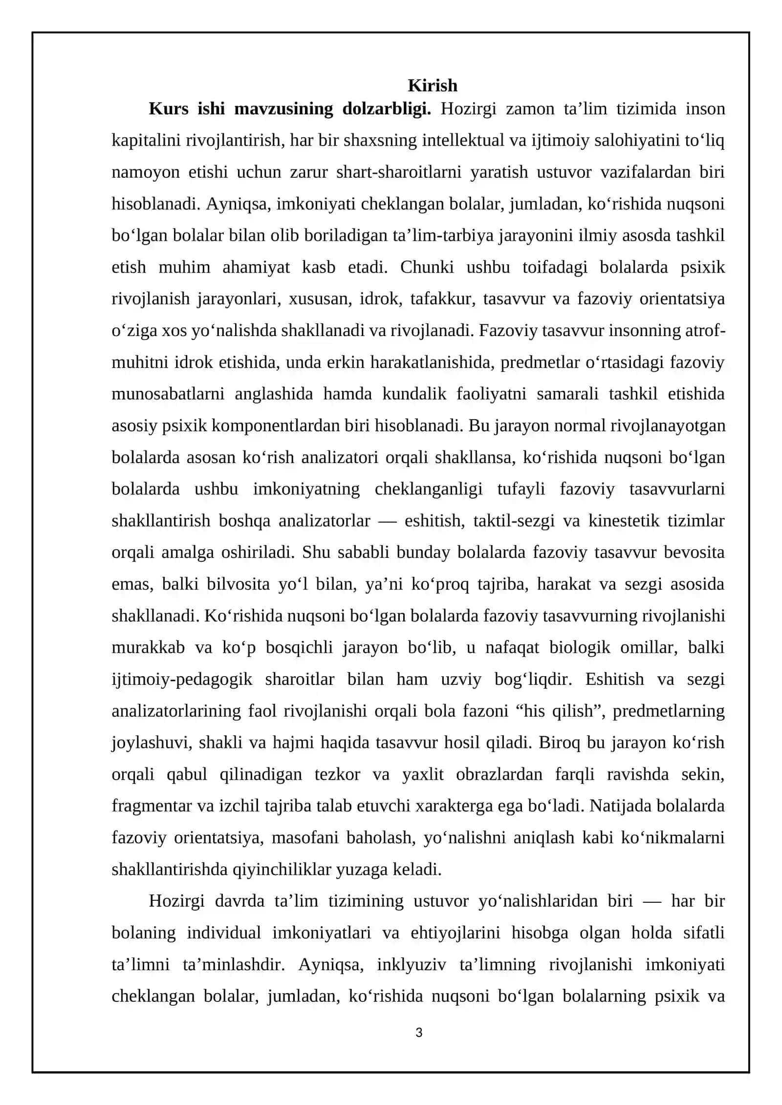Ko‘rishida nuqsoni bo‘lgan bolalarda fazoviy tasavvurni rivojlantirishning o‘ziga xos xususiyatlari 3