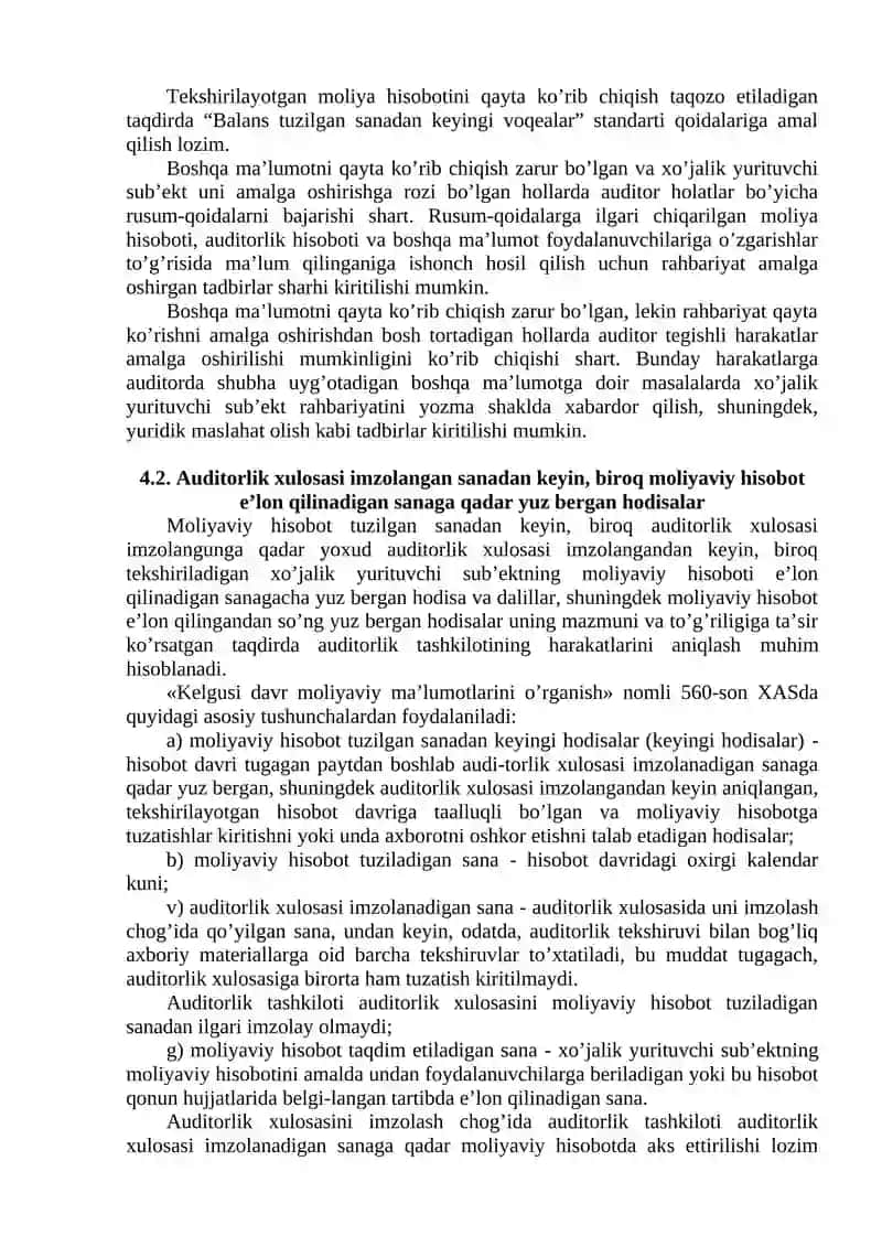 Moliyaviy Hisobotni Qayta Ko’rib Chiqish 3