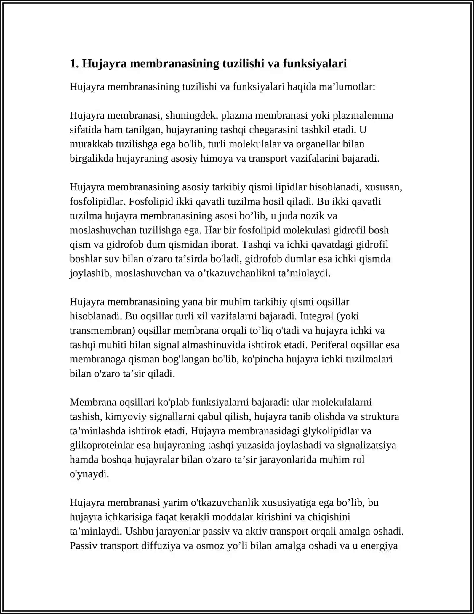 HUJAYRA VA HUJAYRADAN TASHQARI MATRIKS ORASIDAGI MUNOSABATLAR PATOFIZIOLOGIYASI 3