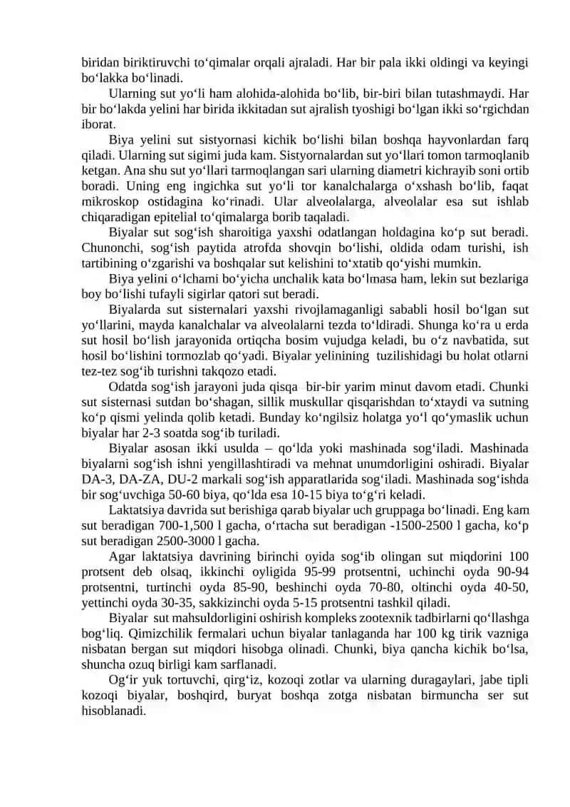 Otlarning go'sht va sut mahsuldorligini hisobga olgan mashg'ulot 3