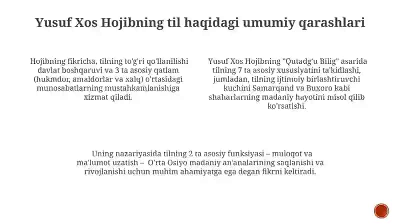 Yusuf Xos Hojibning Til va Nutq Haqidagi Qarashlari 3