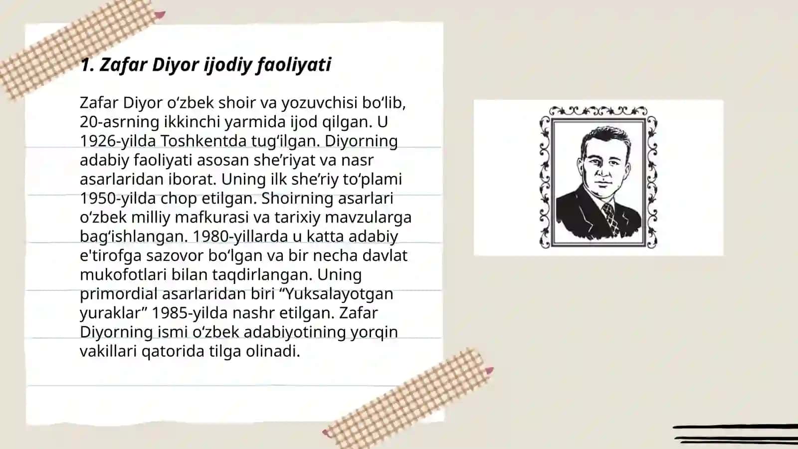 Zafar Diyor ijodi dostonlari dramatik asarlarining tarbiyaviy ahamiyati 3