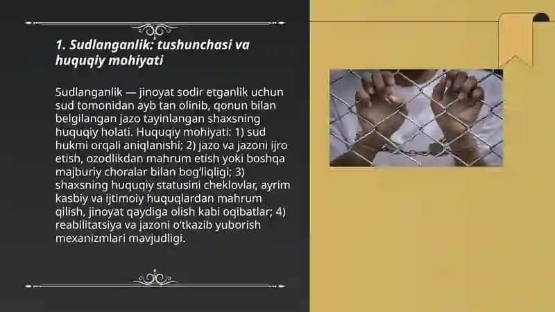 Sudlanganlik va Tibbiy yoʻsindagi majburlov choralarining asoslari va ularni tayinlash 3