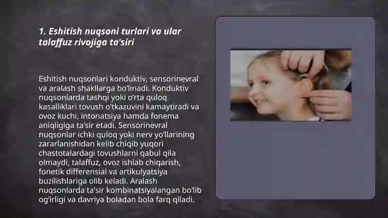 Eshitishida nuqsoni bo‘lgan bolalar talaffuzini shakllantirish mazmuni, maqsadi va egallash metodlari 3
