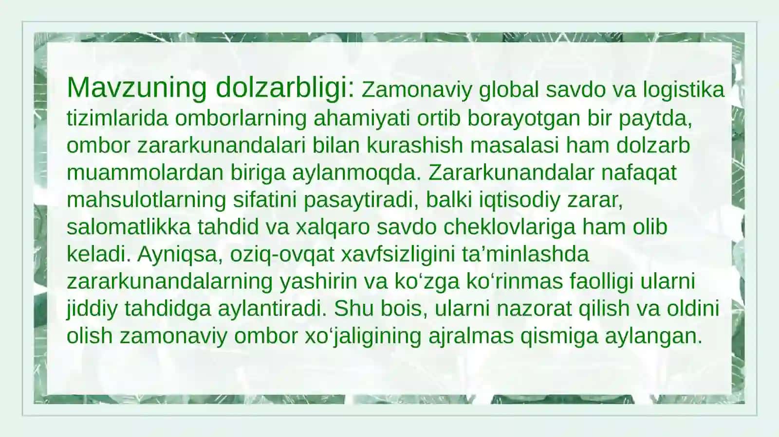 Ombor zarar kunandalari: asosiy turlarining tuzilishi, tarqalishi, biologik xususiyatlari va keltiradigan zararlari 3