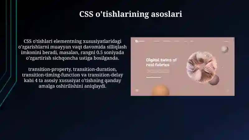 CSS ANIMATSIYALAR VA TRANZAKSIYALAR 3