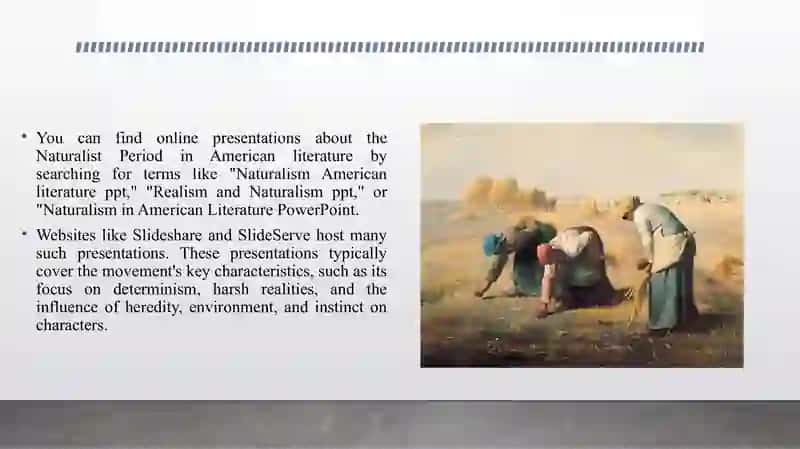 The Naturalist Period in American literature. 3