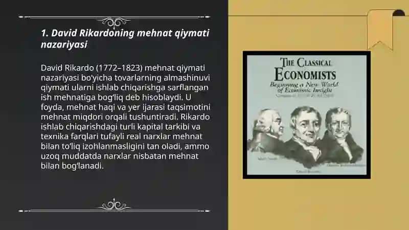 David Rikardoning iqtisodiy ta'limoti 3