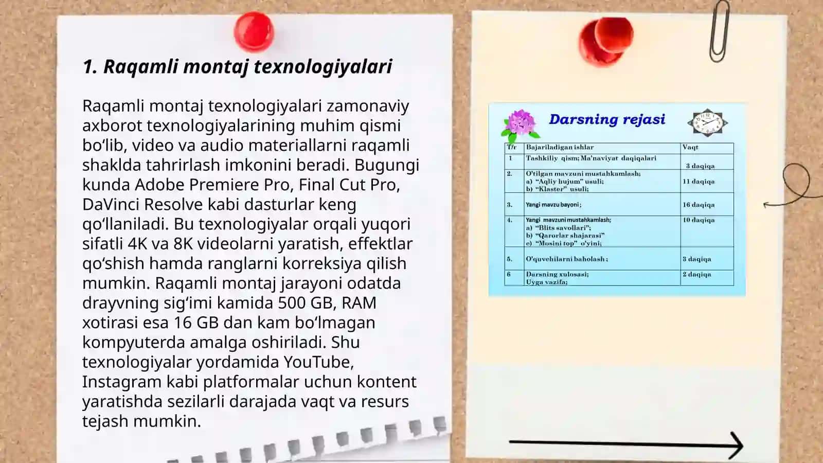 Vedio ishlanmalar yaratish texnalogiyasi 3
