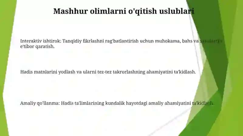 Mashhur muhaddis olimlarning pedagogik ģoyalari 3