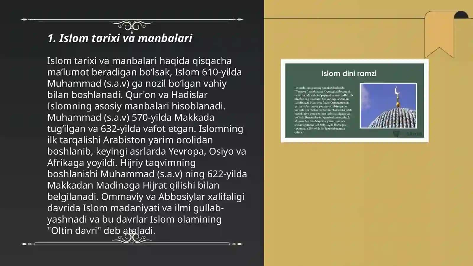Islom tafakkuri va madaniyatining shakillanish bosqichlari 3