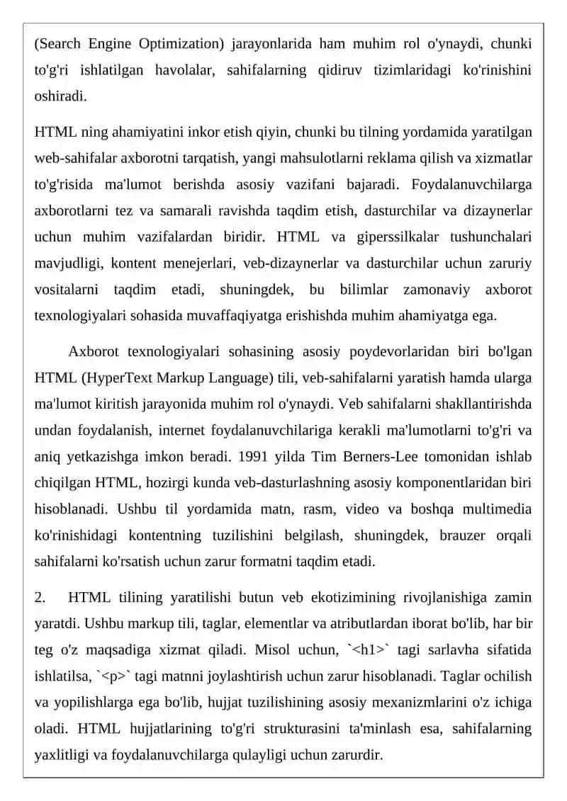HTML tili. Giperssilkalar yaratish 3