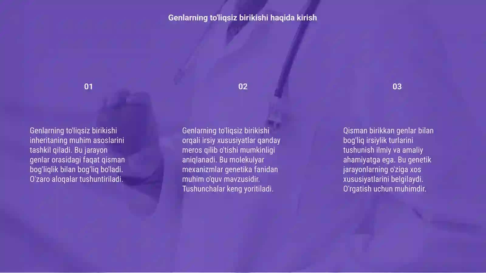 Genlarni toʻliqsiz birikkan holda irsiylanishi 3