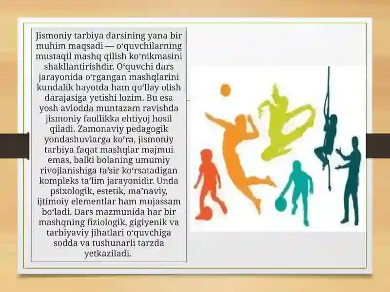 JISMONIY TARBIYA DARSINING VAZIFALARI 3
