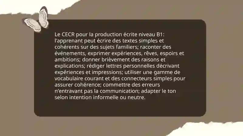 Apprendre aux èléves la production écrite au niveau B1 3