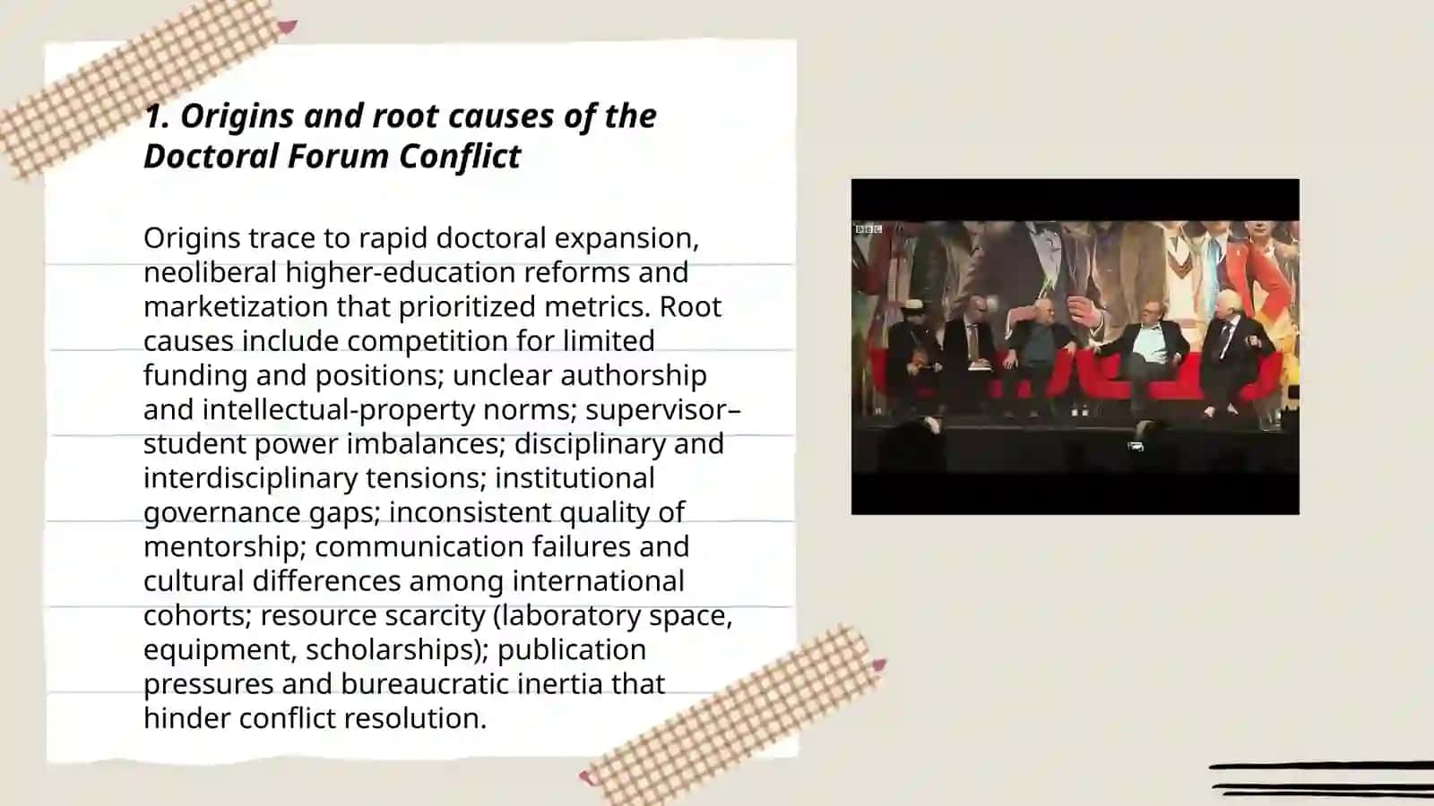The Doctoral Forum Conflict 3