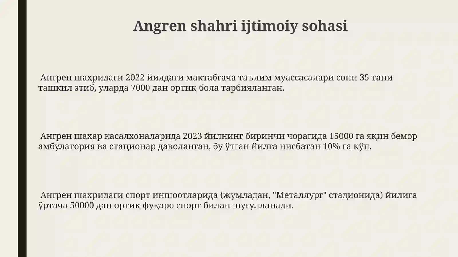 Angrenshaharstatistikkoʻrsatkichlari 3