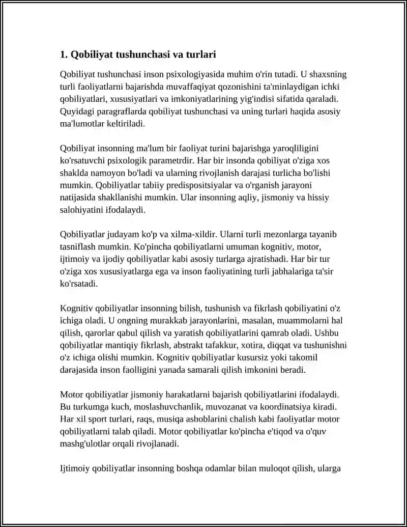 Qobilyat Referat 3