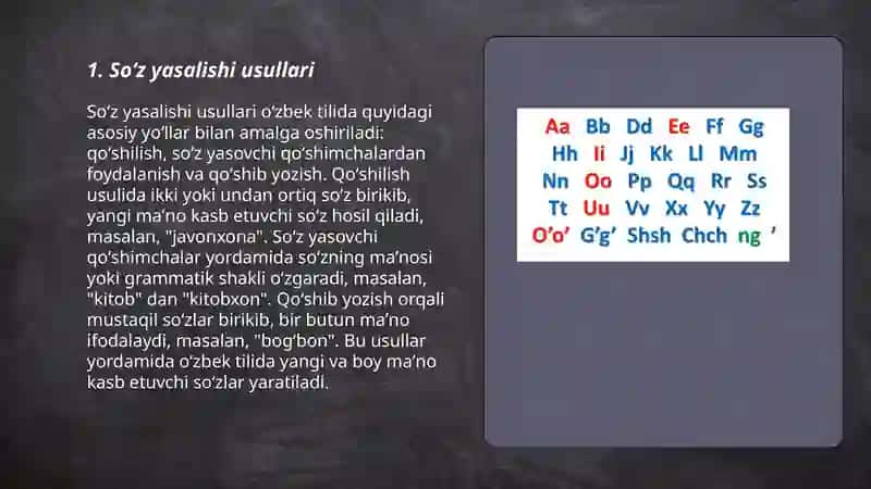 Soʻz Yasalishi 3