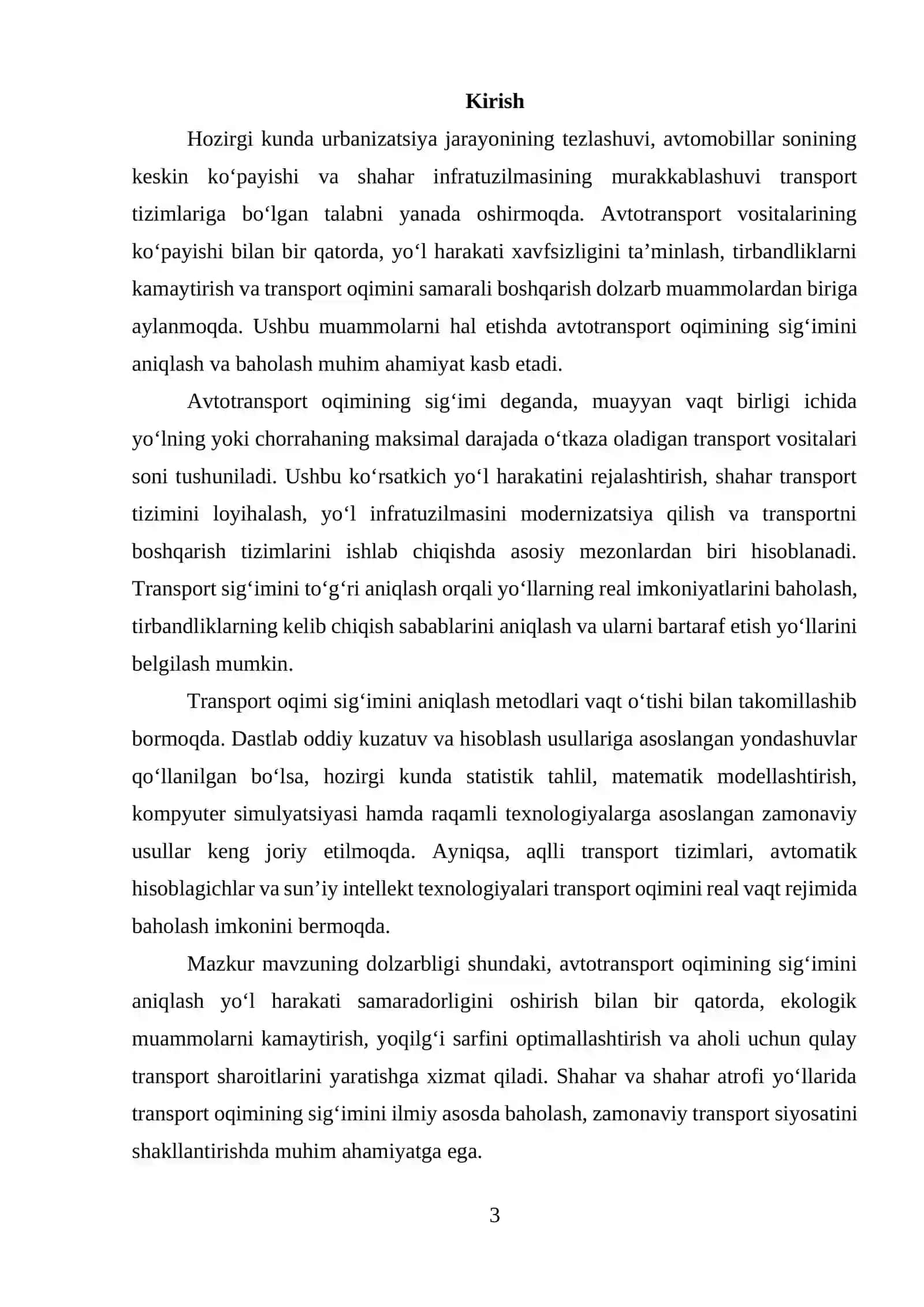 Avtotransport oqimi va uning nazariy asoslari 3