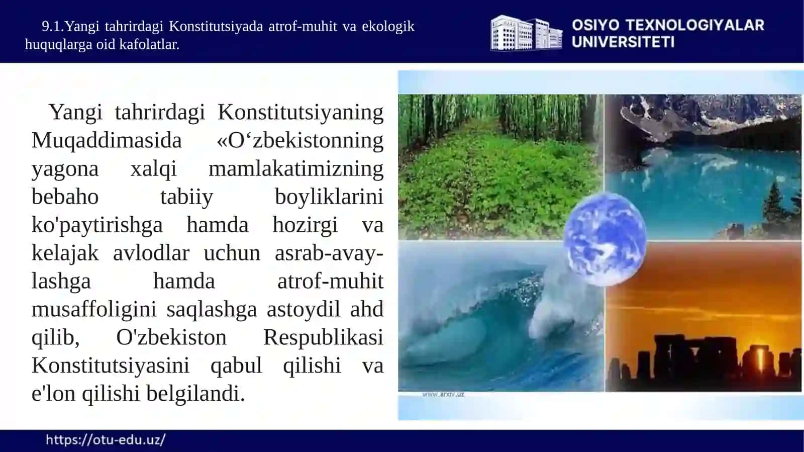 Yangitahrirdagi Konstitutsiyada atrof-muhit va ekologik huquqlarga oid kafolatlar 3