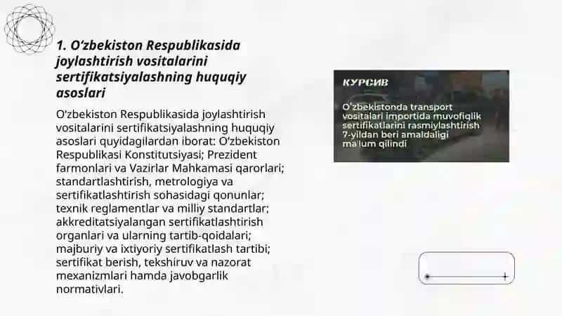 Oʻzbekiston Respublikasida joylashtirish vositalarini sertifikatsiyadan o'tkazish 3